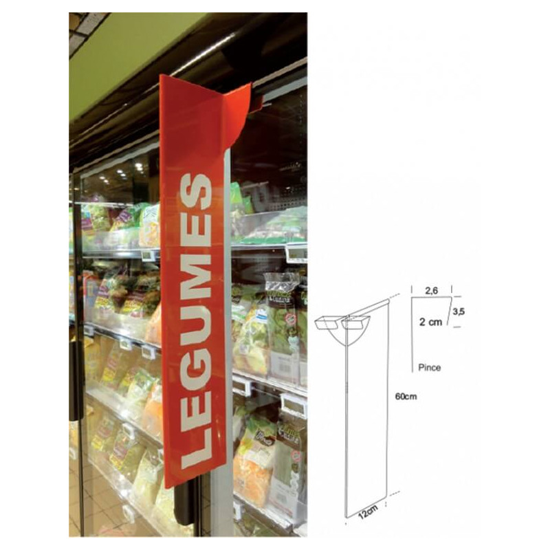 panneau séparateur  vertical balisage porte frigo  # VPE8203