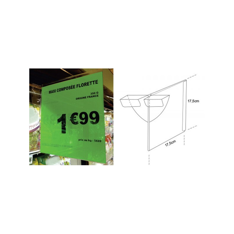 pochette porte etiquette drapeau pour porte frigo  # VPE8021