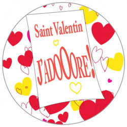 Adhésif vitrine rond "Saint Valentin" # VVF2171 Adhésif vitrine rond "Saint Valentin" # VVF2171