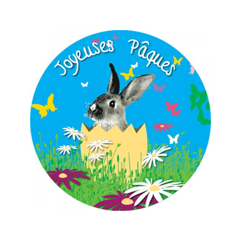 Adhésif vitrine rond "Pâques" # VVF2271