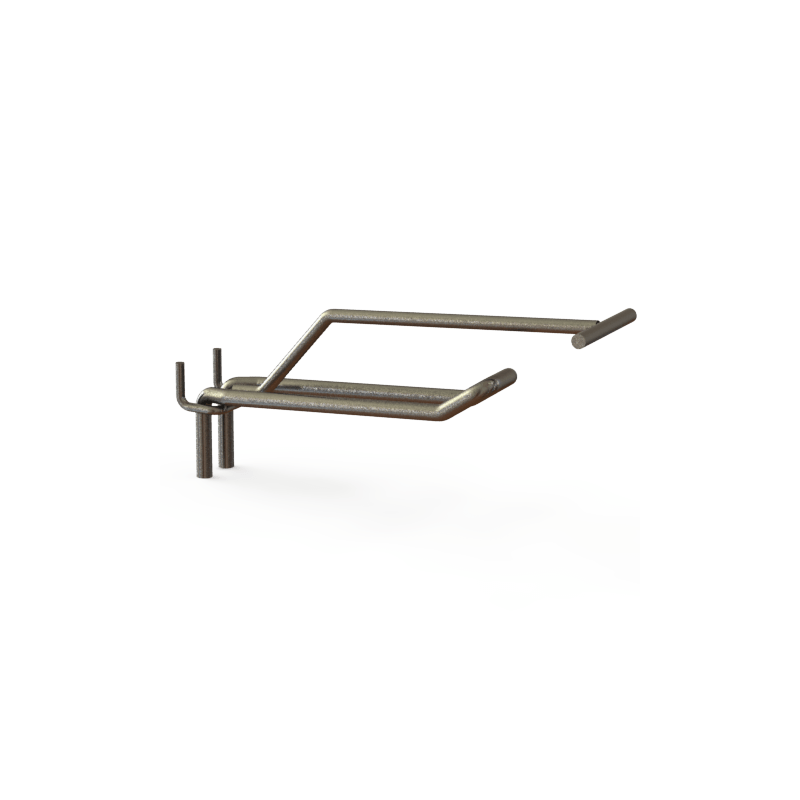 broche double avec porte etiquette pour fond perforé # VAB3022