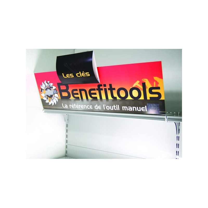 PLV - Panneau haut de gondole 110° # VHG0021