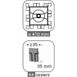 Porte-cartes format spécial KK64, grilles fixes # FCP113012670