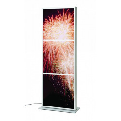 Totem Lumineux recto/verso autoportant éclairage Leds # VCL0111