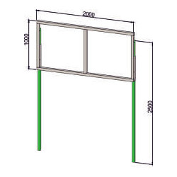 Structure acier pour panneau calicot # VME6401 Structure acier pour panneau calicot # VME6401