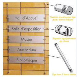 Signalétique murale sur tige inox # CT4522