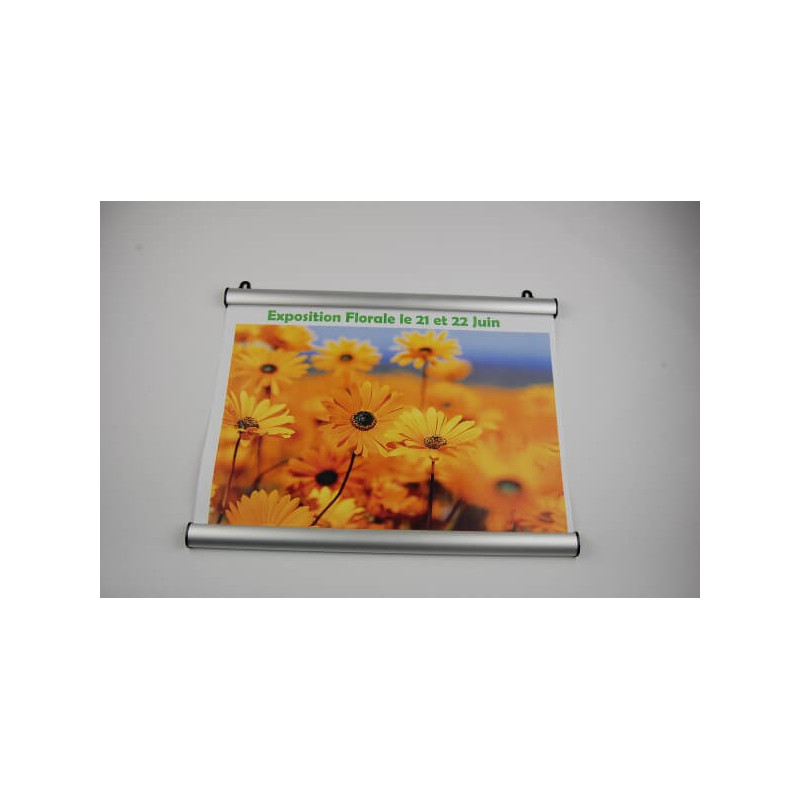 Profilé aluminium clippant d'accroche pour kakemono # AC4121 Profilé aluminium clippant d'accroche pour kakemono # AC4121