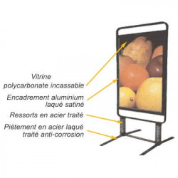 chevalet trottoir porte affiche sur ressorts # MU0121