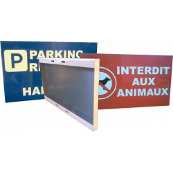 panneau publicitaire sur mat et mural en alu sur mesure et impression personnalisée