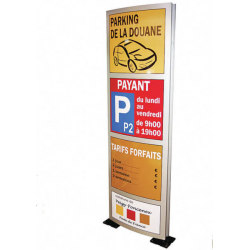 totem publicitaire monobloc pour une haute résistance