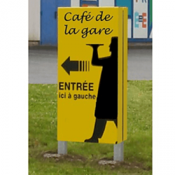Totem Publicitaire Plat éco extérieur