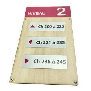 Plaque de porte Bois
